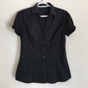 Black Express Short Sleeve Dress Shirt